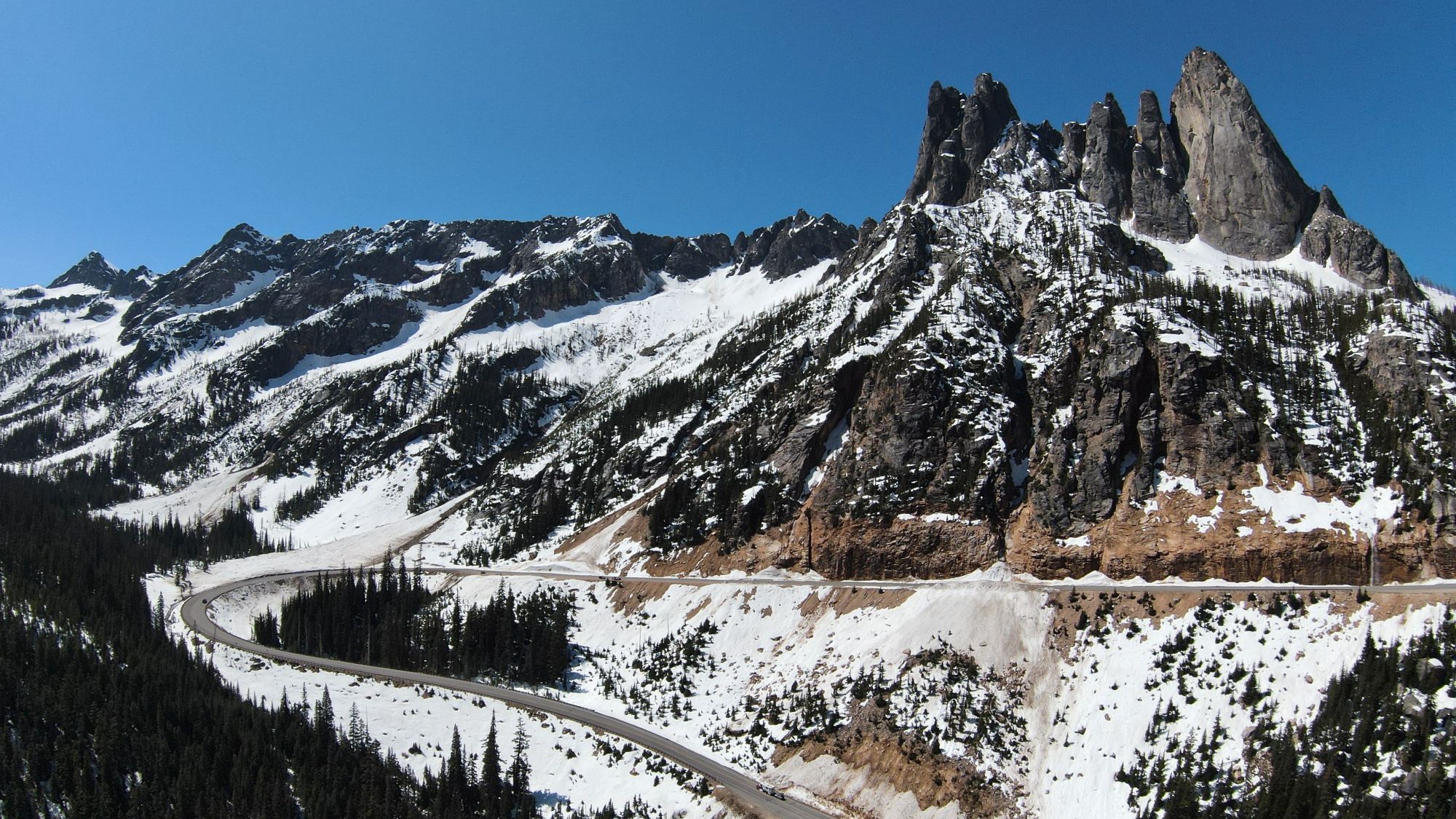 Washington Pass during the spring season