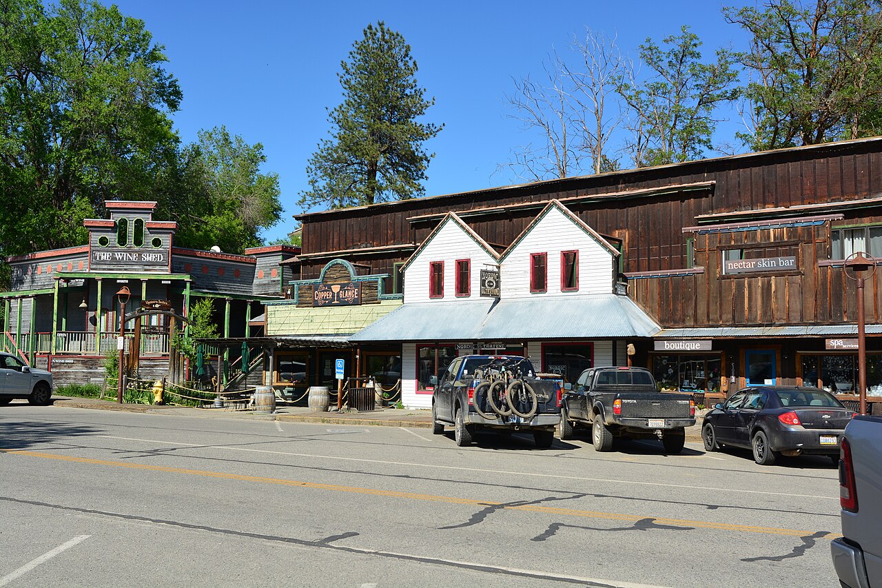 Buildings on Riverside Avenue, Winthrop, Washington
