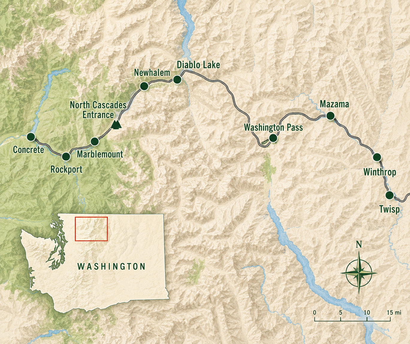 North Cascades Corridor Map