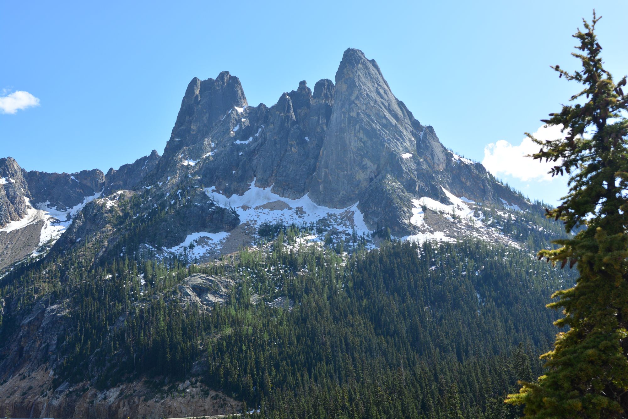 iberty Bell Group seen from Washington Pass Overlook along Highway 20